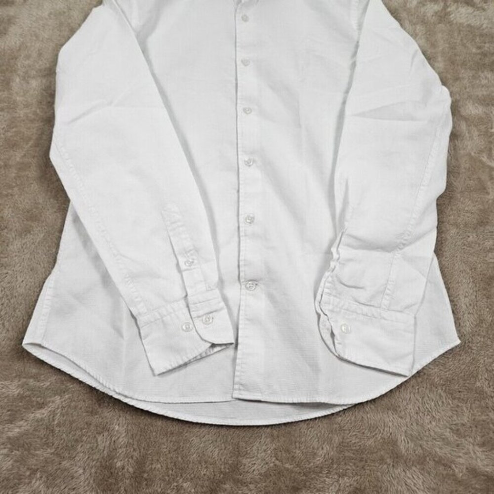 Massimo Dutti Finest Fabric Shirt Men's Size S White Long Sleeve Button-Down - Picture 8 of 10